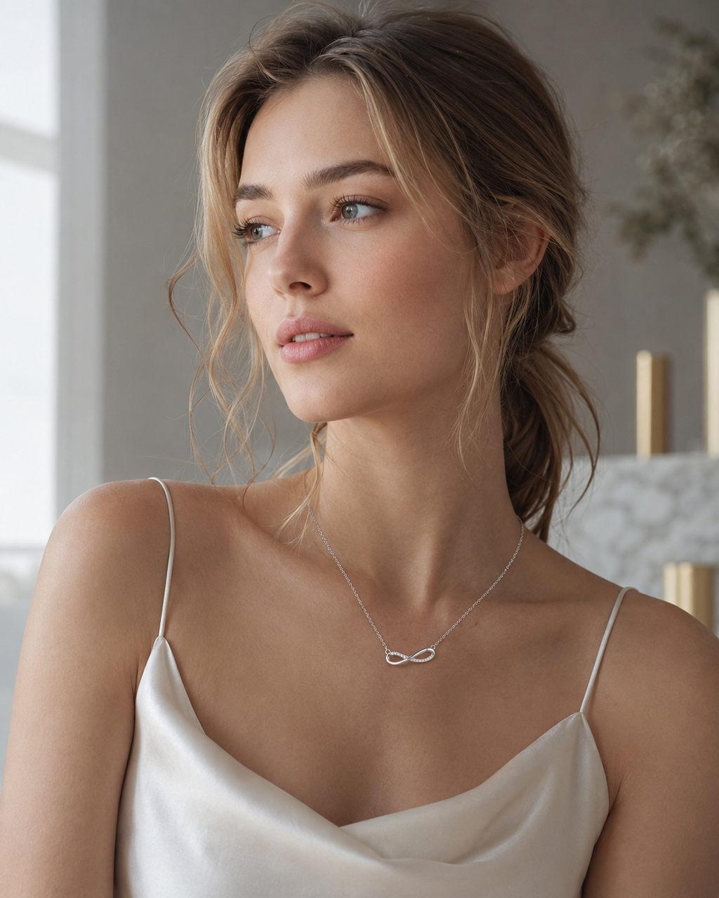 Savanna Infinity Spark Sterling Silver Necklace