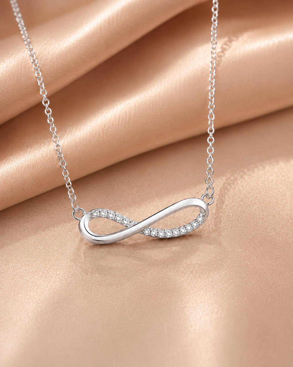 Savanna Infinity Spark Sterling Silver Necklace