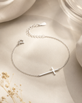 Dainty Silver Faith Bracelet
