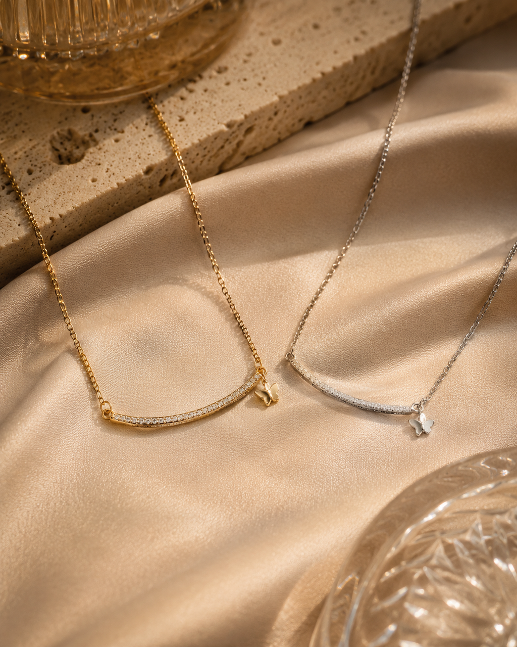 Savanna Butterfly Spark Sterling Silver Necklace