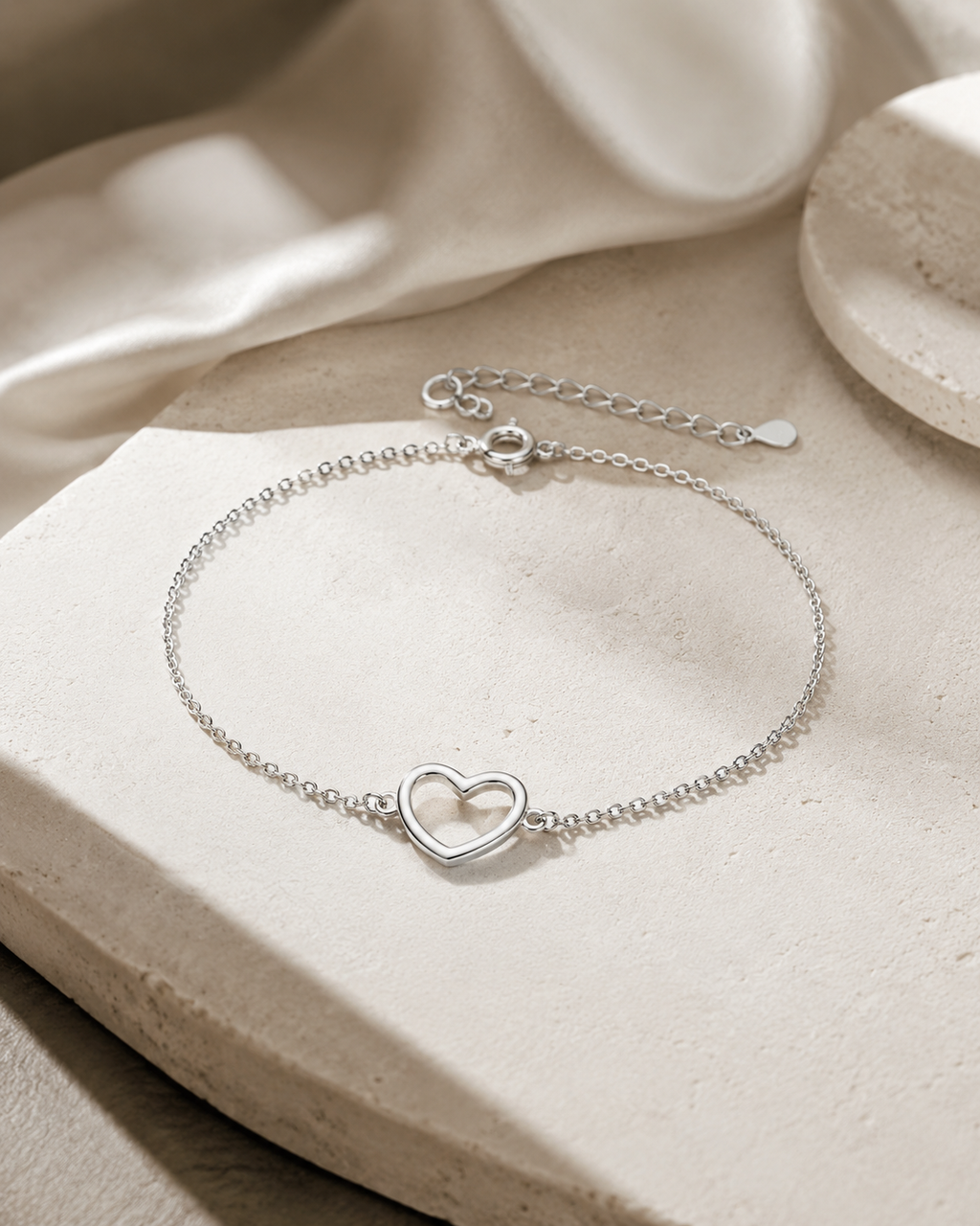 Savanna Open Heart Sterling Silver Bracelet