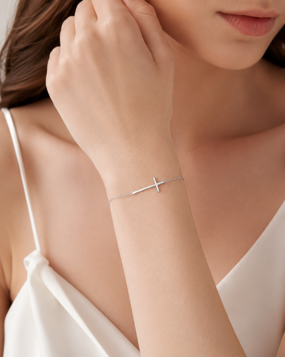 Dainty Silver Faith Bracelet