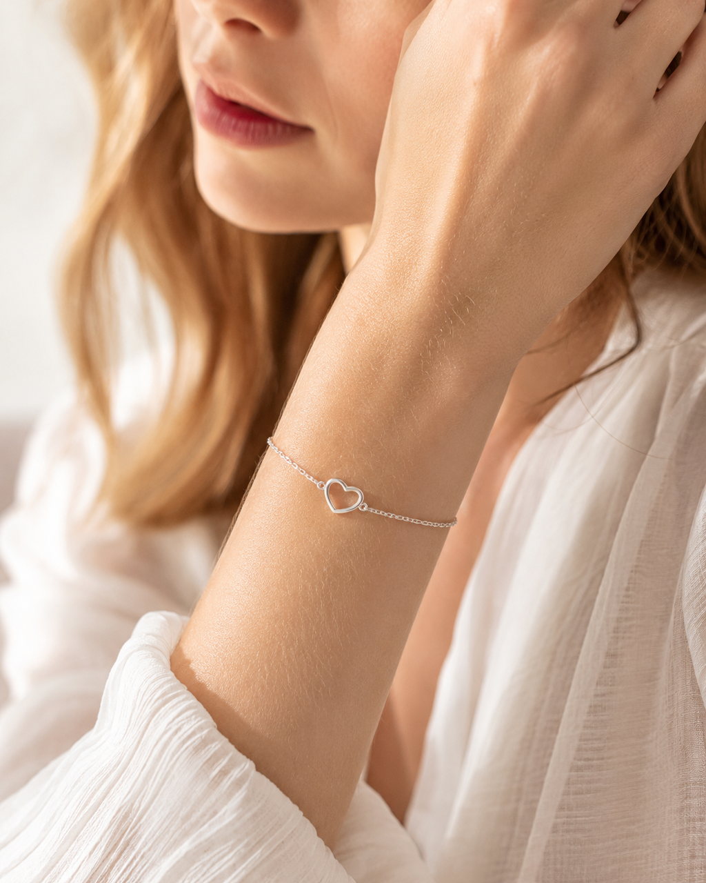 Savanna Open Heart Sterling Silver Bracelet