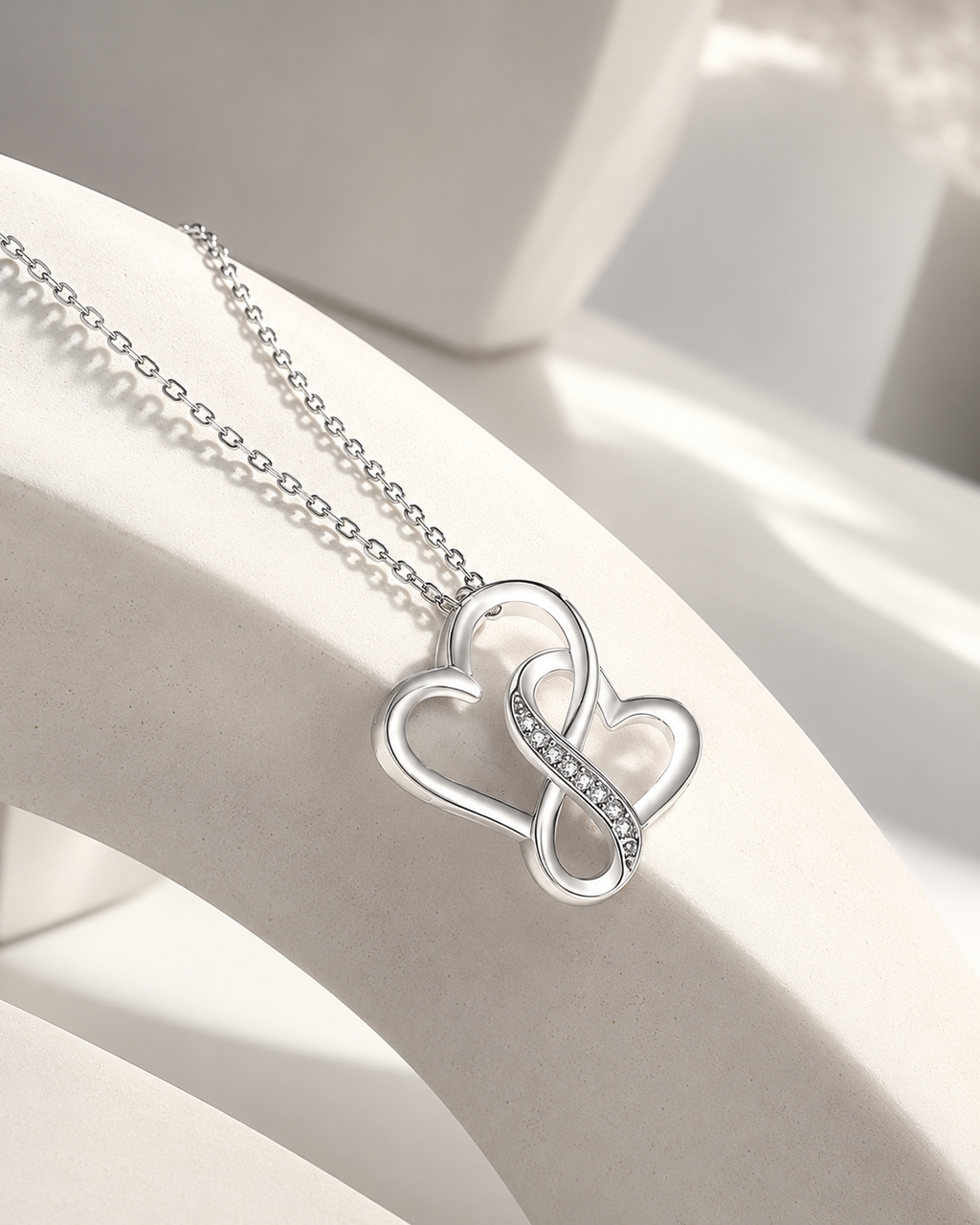 Savanna Infinite Hearts Sterling Silver Necklace