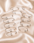 Savanna Initial Heart Cuff Bracelet
